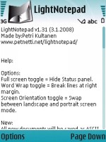 Программа LightNotepad для Nokia 5230