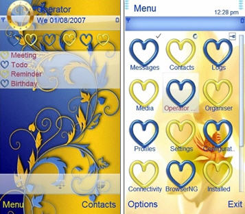 скачать Blue-yellow для Nokia 5230