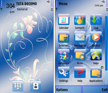 скачать Blue Flora для Nokia 5230